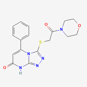 molecular formula C17H17N5O3S B2972611 3-((2-morpholino-2-oxoethyl)thio)-5-phenyl-[1,2,4]triazolo[4,3-a]pyrimidin-7(8H)-one CAS No. 894995-13-2