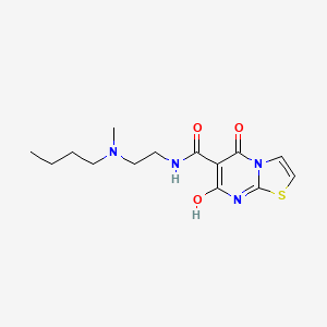 molecular formula C14H20N4O3S B2972616 N-(2-(butyl(methyl)amino)ethyl)-7-hydroxy-5-oxo-5H-thiazolo[3,2-a]pyrimidine-6-carboxamide CAS No. 903337-61-1
