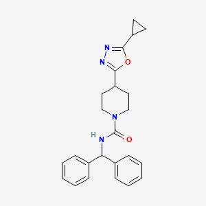 N-benzhydryl-4-(5-cyclopropyl-1,3,4-oxadiazol-2-yl)piperidine-1-carboxamide