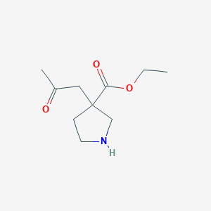 Ethyl 3-(2-oxopropyl)pyrrolidine-3-carboxylate
