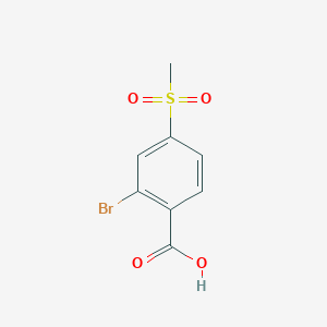 molecular formula C8H7BrO4S B2972627 2-Bromo-4-(methylsulfonyl)benzoic acid CAS No. 7041-52-3