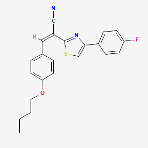 (Z)-3-(4-butoxyphenyl)-2-(4-(4-fluorophenyl)thiazol-2-yl)acrylonitrile