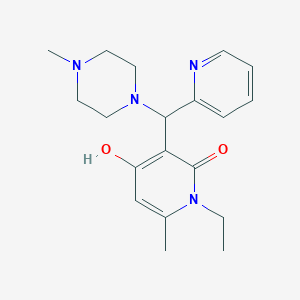 1-ethyl-4-hydroxy-6-methyl-3-((4-methylpiperazin-1-yl)(pyridin-2-yl)methyl)pyridin-2(1H)-one