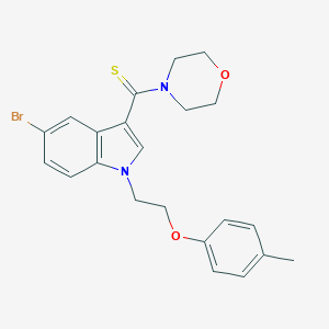 molecular formula C22H23BrN2O2S B297265 5-bromo-1-[2-(4-methylphenoxy)ethyl]-3-(morpholin-4-ylcarbonothioyl)-1H-indole 