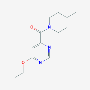 molecular formula C13H19N3O2 B2972651 (6-Ethoxypyrimidin-4-yl)(4-methylpiperidin-1-yl)methanone CAS No. 2034579-68-3