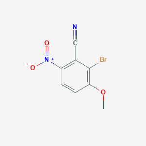molecular formula C8H5BrN2O3 B2972652 2-Bromo-3-methoxy-6-nitrobenzonitrile CAS No. 1820706-38-4