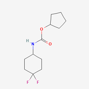 molecular formula C12H19F2NO2 B2972654 Cyclopentyl (4,4-difluorocyclohexyl)carbamate CAS No. 2097924-09-7