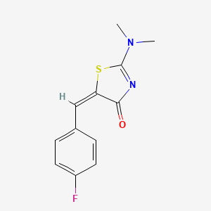 2-(dimethylamino)-5-[(E)-(4-fluorophenyl)methylidene]-1,3-thiazol-4(5H)-one