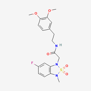 N-(3,4-dimethoxyphenethyl)-2-(6-fluoro-3-methyl-2,2-dioxidobenzo[c][1,2,5]thiadiazol-1(3H)-yl)acetamide