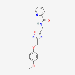 N-((3-((4-methoxyphenoxy)methyl)-1,2,4-oxadiazol-5-yl)methyl)picolinamide