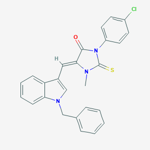 5-[(1-benzyl-1H-indol-3-yl)methylene]-3-(4-chlorophenyl)-1-methyl-2-thioxoimidazolidin-4-one