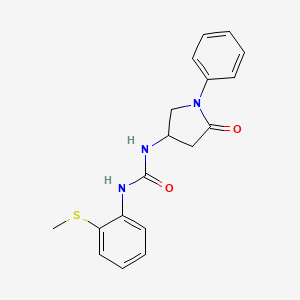 1-(2-(Methylthio)phenyl)-3-(5-oxo-1-phenylpyrrolidin-3-yl)urea