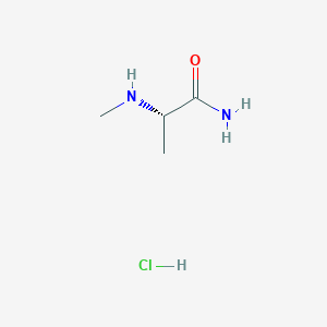 molecular formula C4H11ClN2O B2972699 (2S)-2-(methylamino)propanamide hydrochloride CAS No. 344609-44-5