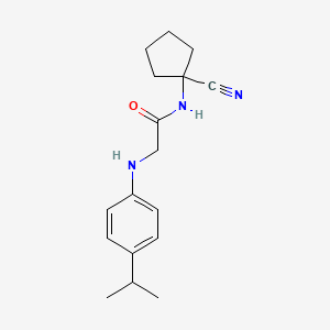molecular formula C17H23N3O B2972703 N-(1-氰基环戊基)-2-{[4-(丙-2-基)苯基]氨基}乙酰胺 CAS No. 1311842-47-3