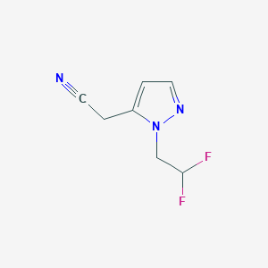 B2972717 [1-(2,2-difluoroethyl)-1H-pyrazol-5-yl]acetonitrile CAS No. 1823789-71-4