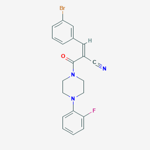 (Z)-3-(3-Bromophenyl)-2-[4-(2-fluorophenyl)piperazine-1-carbonyl]prop-2-enenitrile