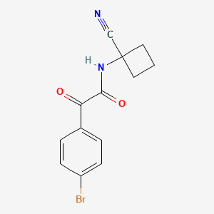 molecular formula C13H11BrN2O2 B2972725 2-(4-溴苯基)-N-(1-氰基环丁基)-2-氧代乙酰胺 CAS No. 1385454-45-4