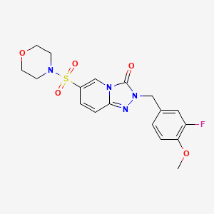 2-(3-fluoro-4-methoxybenzyl)-6-(morpholinosulfonyl)-[1,2,4]triazolo[4,3-a]pyridin-3(2H)-one
