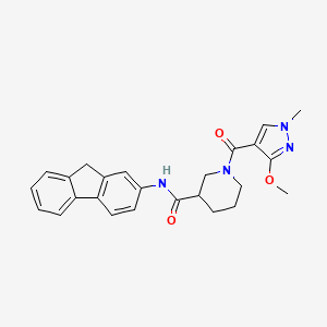 N-(9H-fluoren-2-yl)-1-(3-methoxy-1-methyl-1H-pyrazole-4-carbonyl)piperidine-3-carboxamide