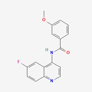 molecular formula C17H13FN2O2 B2972751 N-(6-fluoroquinolin-4-yl)-3-methoxybenzamide CAS No. 1018140-76-5