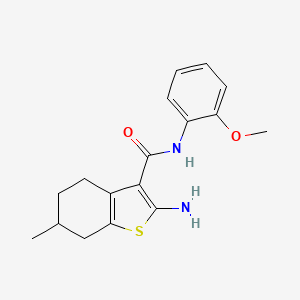 2-amino-N-(2-methoxyphenyl)-6-methyl-4,5,6,7-tetrahydro-1-benzothiophene-3-carboxamide