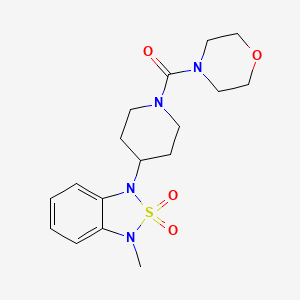 (4-(3-methyl-2,2-dioxidobenzo[c][1,2,5]thiadiazol-1(3H)-yl)piperidin-1-yl)(morpholino)methanone