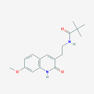 N-(2-(7-methoxy-2-oxo-1,2-dihydroquinolin-3-yl)ethyl)pivalamide