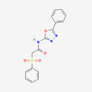 N-(5-phenyl-1,3,4-oxadiazol-2-yl)-2-(phenylsulfonyl)acetamide