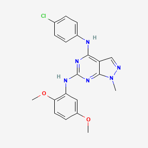 N~4~-(4-chlorophenyl)-N~6~-(2,5-dimethoxyphenyl)-1-methyl-1H-pyrazolo[3,4-d]pyrimidine-4,6-diamine