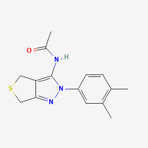 N-(2-(3,4-dimethylphenyl)-4,6-dihydro-2H-thieno[3,4-c]pyrazol-3-yl)acetamide