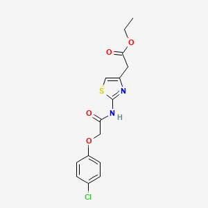 Ethyl 2-(2-(2-(4-chlorophenoxy)acetamido)thiazol-4-yl)acetate