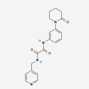 molecular formula C19H20N4O3 B2972770 N1-(3-(2-oxopiperidin-1-yl)phenyl)-N2-(pyridin-4-ylmethyl)oxalamide CAS No. 941982-74-7