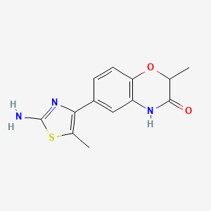 6-(2-amino-5-methyl-1,3-thiazol-4-yl)-2-methyl-3,4-dihydro-2H-1,4-benzoxazin-3-one