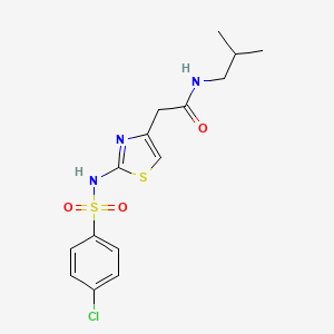 2-(2-(4-chlorophenylsulfonamido)thiazol-4-yl)-N-isobutylacetamide