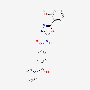 molecular formula C23H17N3O4 B2972786 4-benzoyl-N-[5-(2-methoxyphenyl)-1,3,4-oxadiazol-2-yl]benzamide CAS No. 865285-84-3
