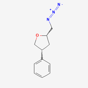 molecular formula C11H13N3O B2972794 (2S,4R)-2-(Azidomethyl)-4-phenyloxolane CAS No. 1969287-56-6