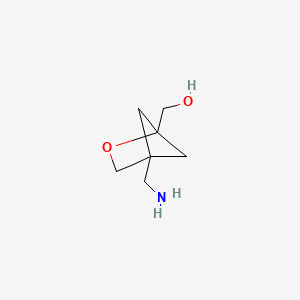 molecular formula C7H13NO2 B2972804 [4-(Aminomethyl)-2-oxabicyclo[2.1.1]hexan-1-yl]methanol CAS No. 2306265-35-8