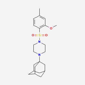 molecular formula C22H32N2O3S B2972807 1-(Adamantan-1-yl)-4-(2-methoxy-4-methylbenzenesulfonyl)piperazine CAS No. 681852-36-8
