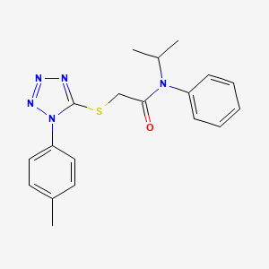 2-[1-(4-methylphenyl)tetrazol-5-yl]sulfanyl-N-phenyl-N-propan-2-ylacetamide