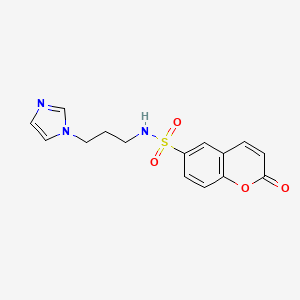 N-[3-(1H-imidazol-1-yl)propyl]-2-oxo-2H-chromene-6-sulfonamide