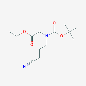 Ethyl 2-(tert-butoxycarbonyl(3-cyanopropyl)amino)acetate