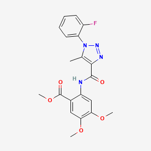 Methyl 2-[[1-(2-fluorophenyl)-5-methyltriazole-4-carbonyl]amino]-4,5-dimethoxybenzoate
