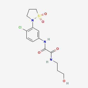 N1-(4-chloro-3-(1,1-dioxidoisothiazolidin-2-yl)phenyl)-N2-(3-hydroxypropyl)oxalamide