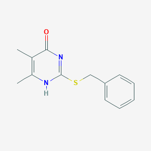 molecular formula C13H14N2OS B297283 2-benzylsulfanyl-5,6-dimethyl-1H-pyrimidin-4-one 