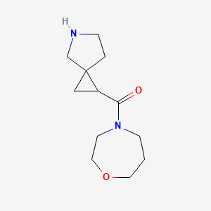 molecular formula C12H20N2O2 B2972830 5-Azaspiro[2.4]heptan-2-yl(1,4-oxazepan-4-yl)methanone CAS No. 2167767-83-9