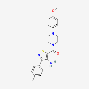 (4-Amino-3-(p-tolyl)isothiazol-5-yl)(4-(4-methoxyphenyl)piperazin-1-yl)methanone
