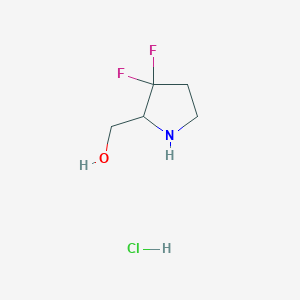 (3,3-Difluoropyrrolidin-2-YL)methanol;hcl