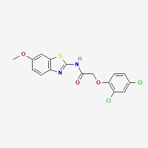 molecular formula C16H12Cl2N2O3S B2972854 2-(2,4-dichlorophenoxy)-N-(6-methoxybenzo[d]thiazol-2-yl)acetamide CAS No. 380469-81-8