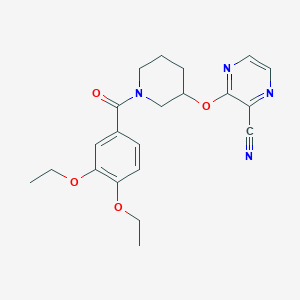 3-((1-(3,4-Diethoxybenzoyl)piperidin-3-yl)oxy)pyrazine-2-carbonitrile