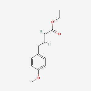 molecular formula C13H16O3 B2972858 4-(4-Methoxyphenyl)-2-butenoic acid ethyl ester CAS No. 1105703-75-0; 491596-43-1